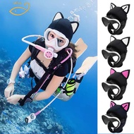 3MM Diving Cap Cute Cat Ear Diving Cap Swimming Cap