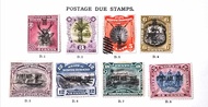 [STM 452] North Borneo 1897-1901 Local Motifs Postage Stamps "POSTAGE DUE" -8v complete set- (used) stamp/setem