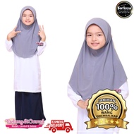 Tudung awning scuba warna Kelabu Pengakap Original tudung si comel