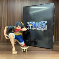 ☍Anime One Piece Luffy Squatting Figure Four Emperors Battle Kaidou PVC Figures OP Luffy Gear 2 0✲