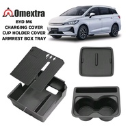 BYD M6 Charging Cover Pad Byd M6 Armrest Tray Byd M6 Cup Holder Panel Cover M6 Storage Box Charger P