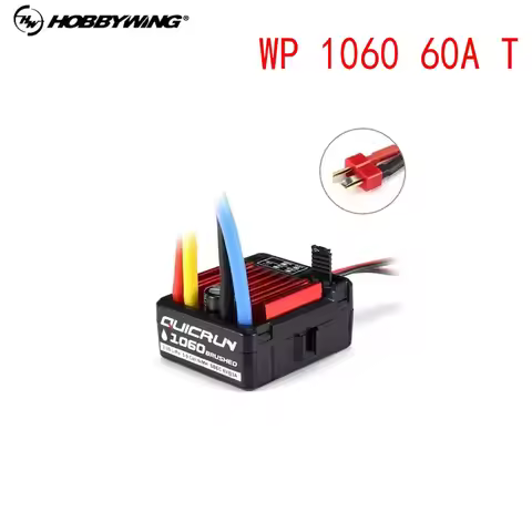 HOBBYWING QuicRun WP-1060 1060 ESC 60A Brushed Waterproof ESC For 1/10 RC Electric Remote Control Mo