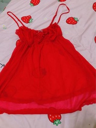 Victoria’s secret 薇多莉亞的秘密 紅色性感薄紗睡衣（全新、正品）