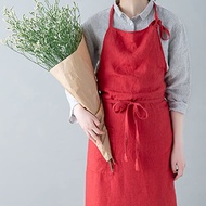 Apron [LINO E LINA] Full Apron Manon Ladies Men's Kitchen Solid Linen Simple Long Length【Direct From JAPAN】