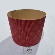 MERAH [[New Collection] Panettone Cake/Bread Bowl (Panettone Baking Cup) - 10 Small cups (set) - Red