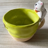 Charming 3D Lucky Fortune Cat Cute Little Boy Cup Mug
