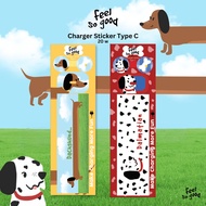 feelsogood 🐶🐾Charger Sticker typeC-สติ๊กเกอร์ติดสายชาร์จลายDachshund,Dalmatian-