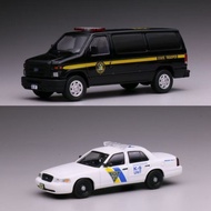 596 1/64 Ford E New York State Police Ford CV New Jersey State Police Diecast car Car Model Simulati