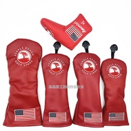 Red No. 1 Wood No. 3 No. 5 Wood Iron Wood Putter Golf Club Cap Cover Ball Head Protective Rod Cover