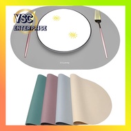 Siliconty Eco-Friendly Oval Silicone Placemat Set – Heat Resistant (-20°C to 220°C), Non-Slip, Odorl