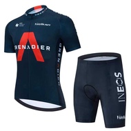2021INEOS Cycling Jersey Suit Men Summer Short-Sleeved Cycling Top Road Mountain Bike Bib Shorts
