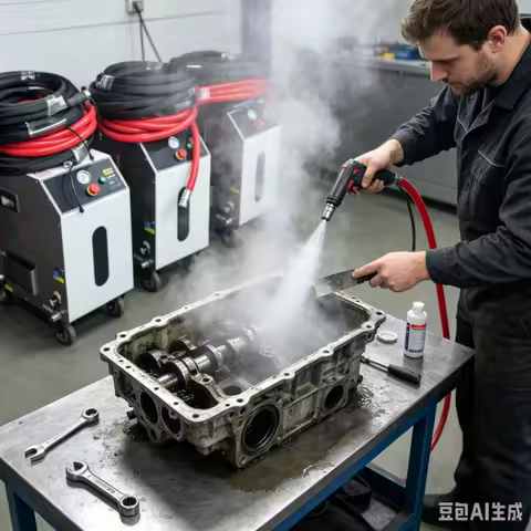 Injection Mold Cleaner Dry Ice Blasting Machine Portable CO2 Blaster Car Engine Carbon Remover Tool