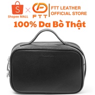 Men's handbag combined with FTT Golf crossbody bag Cowhide with 2 zipper compartments and number loc