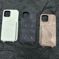 1032簡約純色牛仔皮可插卡八達通皮套手機電話殼IPHONE 16 15 14 13 PRO PROMAX