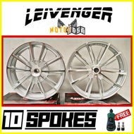 ▦ ◊ § LEIVENGER 10 Spokes Motorcycle Mags For Mio Sporty and Mio i 125 w/ Free Tire Sealant & Pito