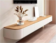 Floating TV Stand with Modern Wall Mounted Media Console Shelf for TV Below Wooden Storage TV Cabine