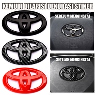 TOYOTA Steering Wheel Logo Sticker 6.5cm Casing Car Steering Wheel Emblem Car Emblem Sticker/