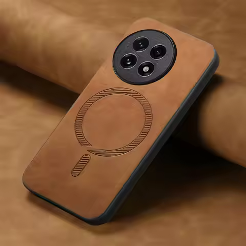 For Oneplus 13 One Plus 12R 5G Magnet Leather Back Case Wireless Charge Phone Magsafe OnePlus 13 Cas