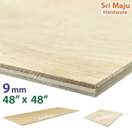 MAJU (4ft x 4ft) 9mm Plywood Timber Panel Wood Board Sheet Ply Wood Papan Kayu Perabot