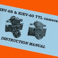 ENGLISH MANUAL for KIEV-6C KIEV-6S KIEV-60 medium F camera BOOKLET INSTRUCTION