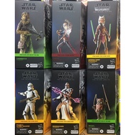 Star Wars Black Series Chewbacca, Magnaguard, Omega, Padawan Ahsoka, Phase II Clone, Wicket (set of 