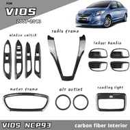 Vemart toyota vios ncp93 dugong carbon fiber Interior decoration accessories frame cover