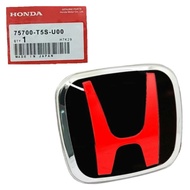 FRONT REAR Car Emblem Honda Logo Civic FC Accord Jazz City CRV HRV Type-R Red BLACK (75700-T5S-U00)