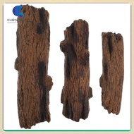🌱 3Pcs Simulation Tree Bark Resin Mini Trunk Creative Micro Landscape Decoration Garden Ornament Sim