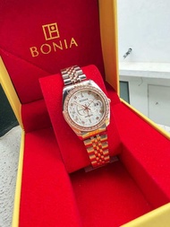 Bonia watch maroon burgundy