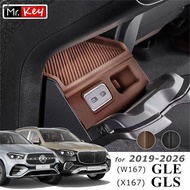 [Mr.Key]Mercedes GLE GLS Rear USB Storage Box Silicone Protector Liner, OEM Color Match Interior Pad
