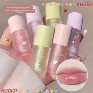 KUGIGI Lipstick, Glass Moisturizes Lip Oil, Lip Care Serum Big Brush Head Fragrance Non-sticky Lip G