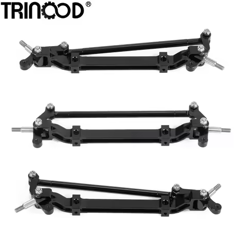 TRINOOD Metal Front Axle Steering Rod Link Pole 179mm for Tamiya 1/14 RC Trailer Tractor Truck Car U