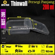 Thinwall 200ml RECTANGULAR & ROUND - Plastic Box Dessert Container 200 ml