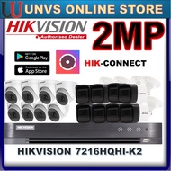 HIKVISION HIK 16CH SET WITH CAMERA 5MP / 1080P 2MP CCTV 16-CHANNEL 7216HQHI DIGITAL VIDEO RECODER(DV