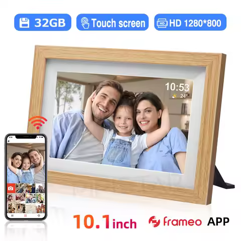 10.1-inch WiFi digital photo frame 1280 * 800P IPS touch screen high-definition display Frameo APP