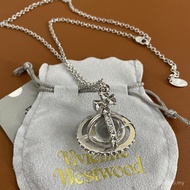 Necklace Three-dimensional Movable Saturn Crystal Ball Necklace Female Classic Crystal Queen West La