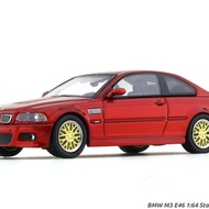STANCE HUNTERS bmw E46 M3 METTALIC RED BBS WHEELS DIECAST SCALE 64