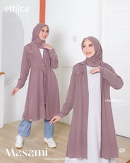 (COD) TUNIK BLAZER ETHICA MASAMI 01 ROSE SMOKE LILAC MARBEL CINNAMON GREEN MINT
