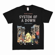 System Of a down Rock en seine - black Men's Band T-shirt oversize cotton combed 24S