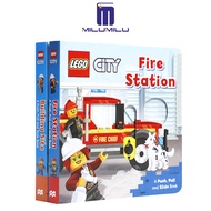 2Pcs Lego Fire Station/Building Site Childrens Enlightenment Board Parent-child Game Original Englis