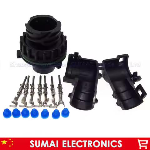 7 Pin AMP/TE 1718230-1 male auto sensor plug with cable sheath for Tyco,Waterproof IP67/69,temp resi