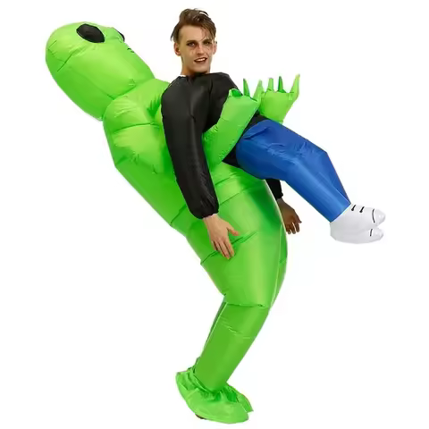 ET Alien inflatable suit Alien Monster Inflatable Costume Scary Green Alien Cosplay Costume For Adul