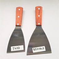 ⁰kape stainless miring 20cm kayu spatula scrapper penyerok sutil pembalik pizza martabak crepes tepa