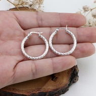 30mm Diamond Cut Hoops earing  ต่างหูแบบห่วง Diamond Cut ขนาด 30 มม. ประกายแวววาว ✨