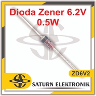 Original Zener 6V2 Diode 1/2 Watt Diode 6.2V 1/2W