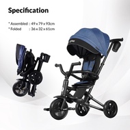 (KOOPERS) Koopers 5 In 1 QPLAY Nova Niello Foldable Trike EN1888/EN71 (1,2,3) - BABY GEAR CLUB SHOP