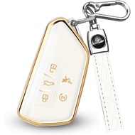 for Volkswagen Key Fob Cover, Soft TPU Full Protection Key Fob Case Compatible with VW Golf GTI Skod