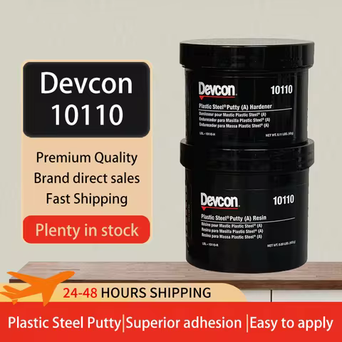 Devcon 10110 Plastic Steel Putty 1LB Steel Filled Epoxy Repair Compound for Heavy Duty Industrial Me