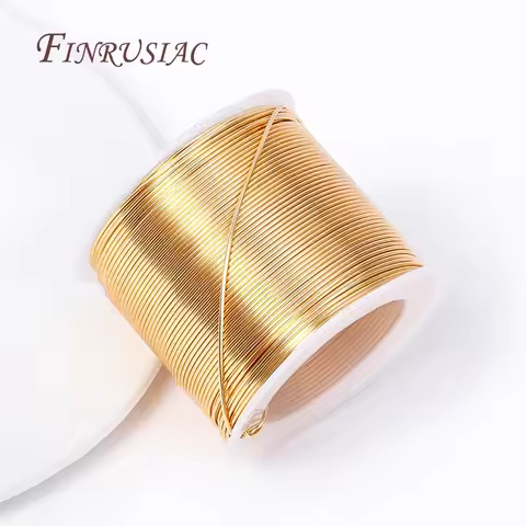 5 Meters 18K Gold Plated Copper Wire DIY Jewelry Making Brass Metal Wire For Handmade Wire Jewelry C
