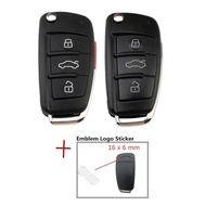 Hindley Folding Flip Remote Car Key Shell Fob Case 3/4 Buttons For Audi A2 A3 A4 A6 A6L A8 S6 Q7 TT 